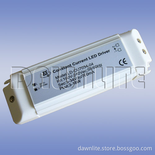 Constant Current LED Driver 18W 700mA(CE, TUV, RoHS Approved)